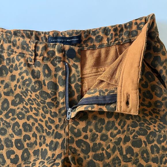 Sanctuary x Anthropologie Leopard Print Zip Ankle Jogger Pants Stretch XS NWT - Picture 6 of 13
